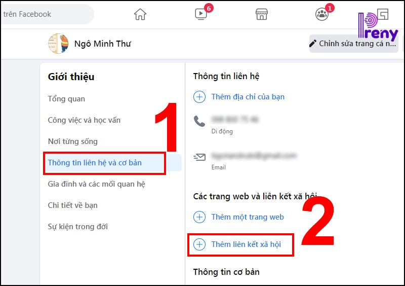 thêm liên kết xã hội trên facebook
