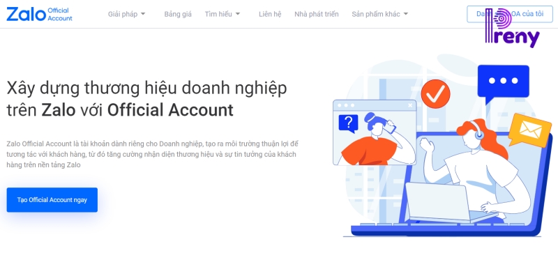 Tạo tài khoản Zalo OA